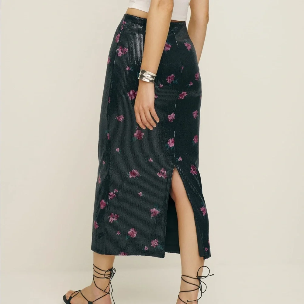 Reformation Maria Knit Sequin Skirt Size Medium NWT